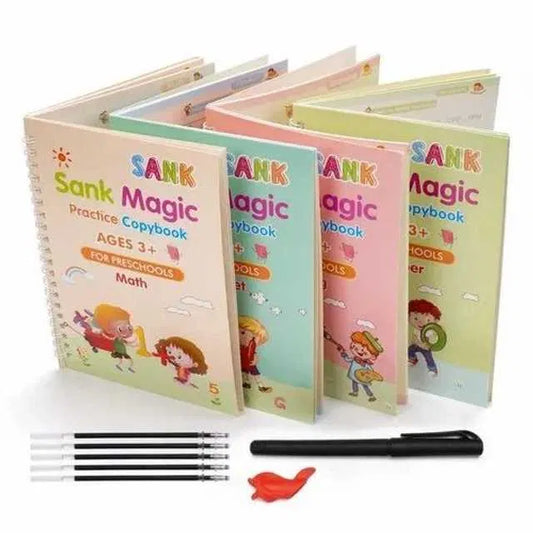 Magic Practice Copybook Set | Reusable Handwriting Books with Pen & Refills for Kids