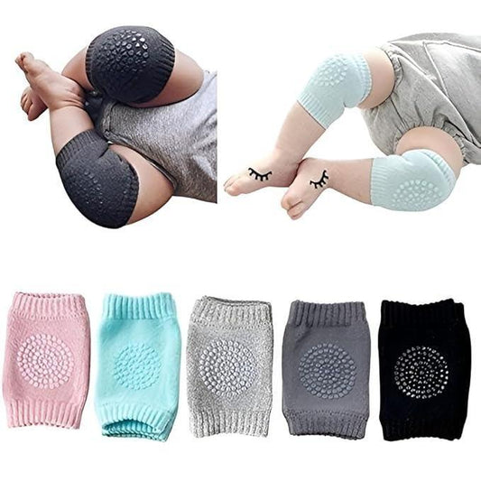 Baby Knee Pads (2 Pairs) | Anti-Slip Crawling Safety Protector | Soft Cotton Knee Guards for Infants