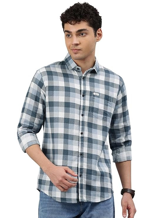 Men's Cotton Check Shirt | Full Sleeve Casual Shirt | Regular Fit Everyday Wear