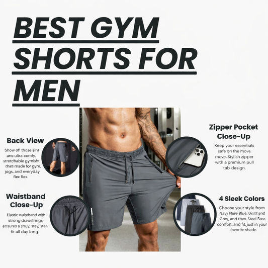 Men's Casual Shorts (Pack of 4) | Comfortable Cotton Blend Sports & Lounge Shorts