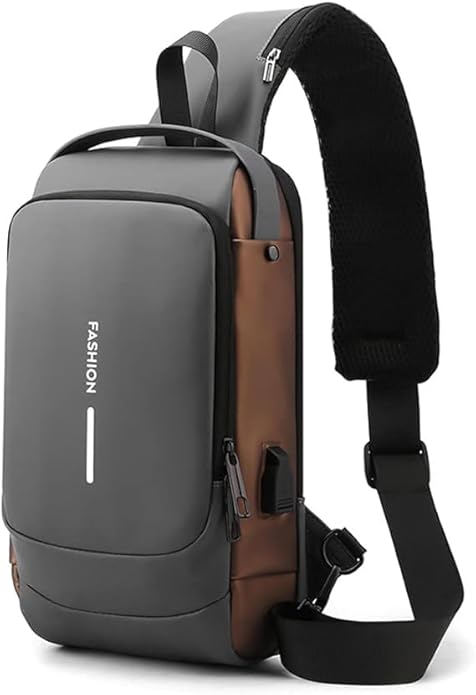 Waterproof Anti-Theft Sling Bag | USB Charging Crossbody Backpack | Travel & Office Shoulder Bag