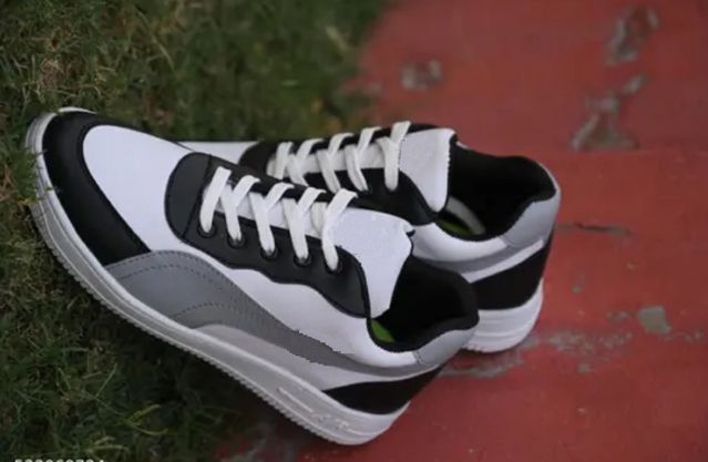 ANJRS Men's Sports Running Shoes | Lightweight Breathable Casual Sneakers | Comfortable Everyday Walking Shoes