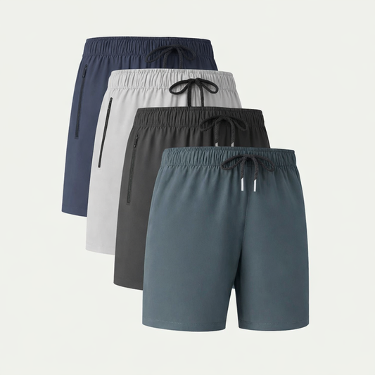 Men's Casual Shorts (Pack of 4) | Comfortable Cotton Blend Sports & Lounge Shorts