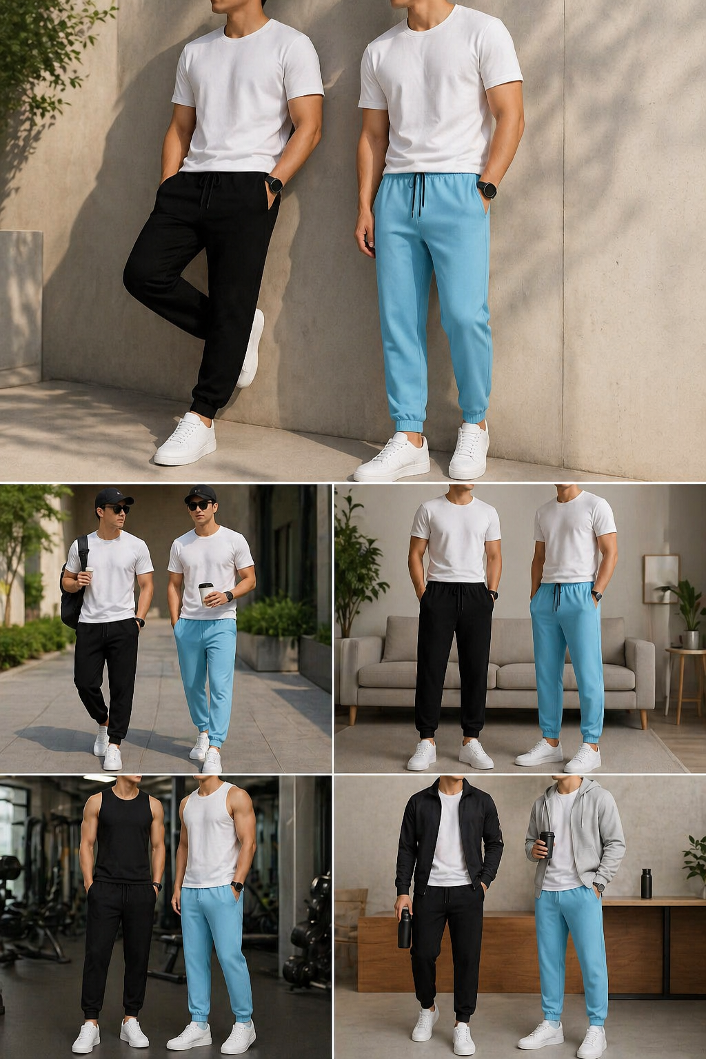 Men's Track Pants (Pack of 2) | Comfortable Sports & Casual Wear | Stretchable Everyday Joggers